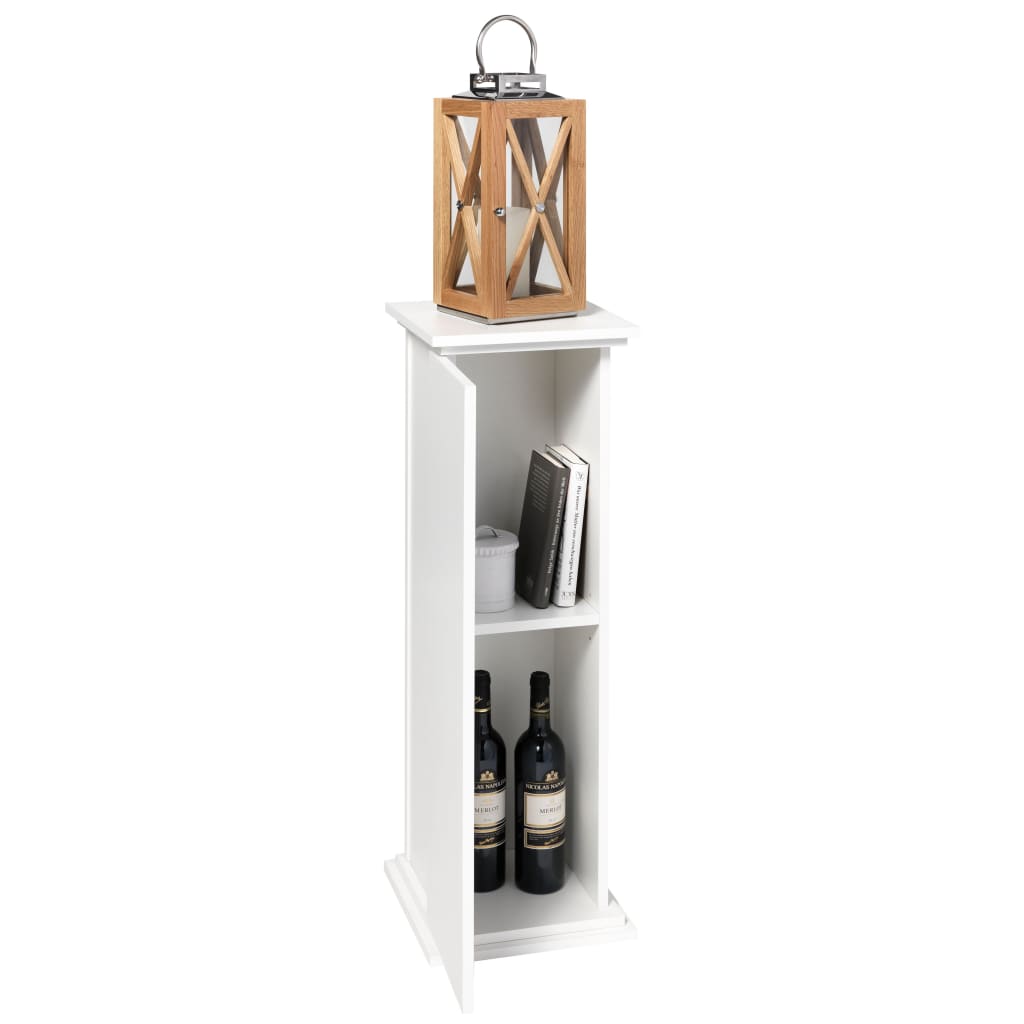 FMD Table d'appoint avec porte 88,5 cm Blanc