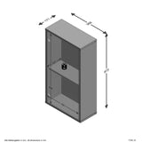 FMD Armoire de salle de bains murale 36,8x17,1x67,3 cm blanc