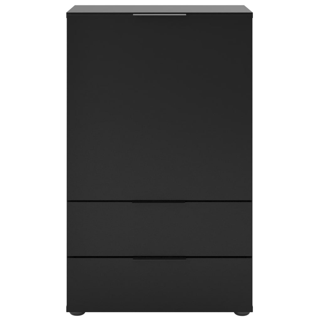 FMD Commode avec tiroir et portes 49,7x31,7x81,3 cm noir