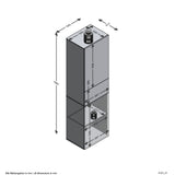 FMD Armoire avec 2 portes 54,5x41,7x199,1 cm Blanc et chêne artisanal