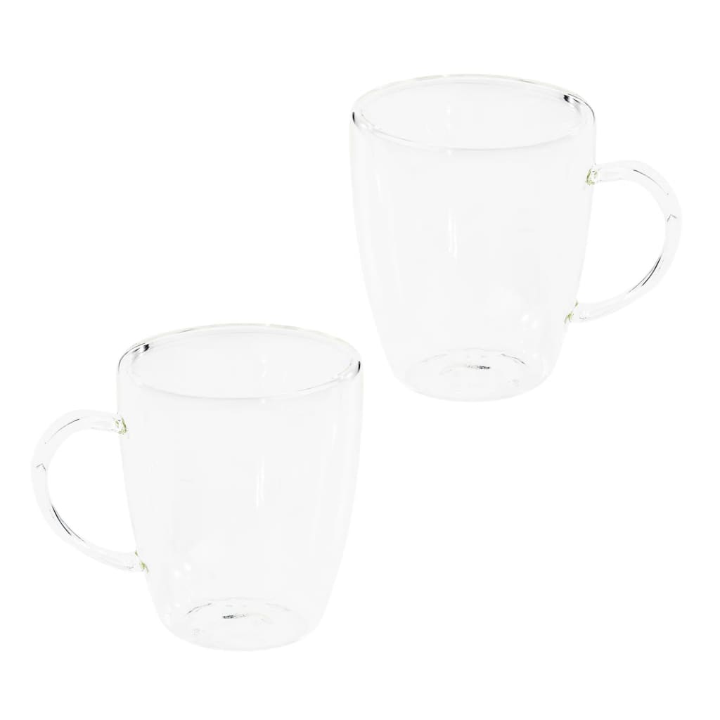 HI Ensemble de verres à cappuccino 2 pcs 270 ml transparent