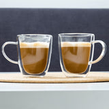 HI Ensemble de verres à cappuccino 2 pcs 270 ml transparent