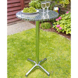 HI Table de bistro-bar pliable Aluminium Rond 60 x 60 x (58-115) cm