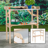 HI Table de rempotage en bois 82x38x78 cm