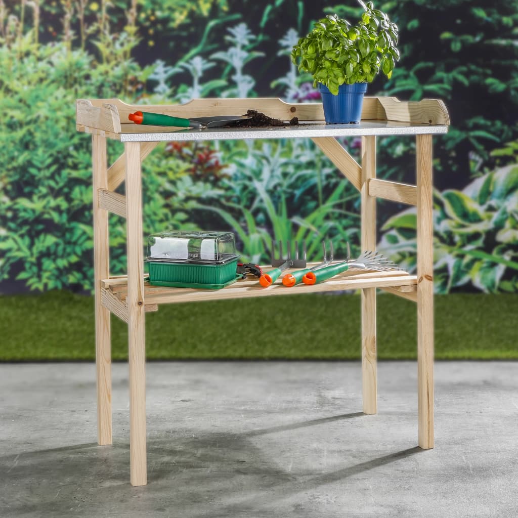 HI Table de rempotage en bois 82x38x78 cm