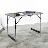 HI Table pliable 100 x 60 x 94 cm Aluminium