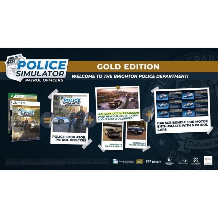 Police Simulator Patrol Officers - Jeu PS5 - Gold Edition