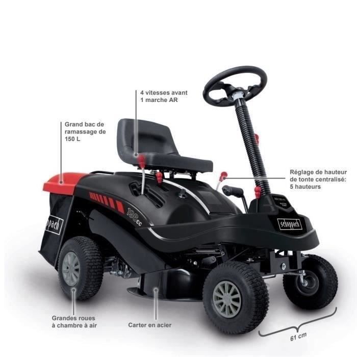 TONDEUSE AUTOPORTEE – RIDER THERMIQUE – MR196-61 – 61cm – 196CC – SCHEPPACH