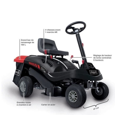 TONDEUSE AUTOPORTEE – RIDER THERMIQUE – MR196-61 – 61cm – 196CC – SCHEPPACH