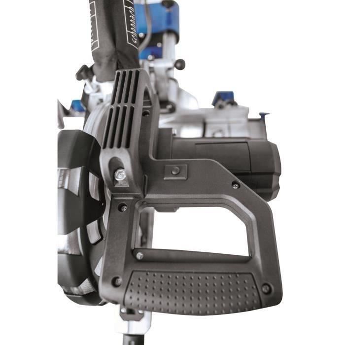 Scie a onglet radiale électrique SCHEPPACH 216 mm HM81LXU - 2000 W - Avec laser, LED et 2 extensions d'appui
