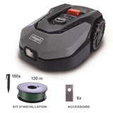 Robot tondeuse connecté 600m2 Scheppach RoboCut XL600 avec station de recharge | Jusqu'a 600 m² | Capteur de pluie | WiFi & BT