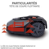 Robot tondeuse connecté 900m2 Scheppach RoboCut XXL900 avec station de recharge | Jusqu'a 900 m² | Capteur de pluie | WiFi & BT