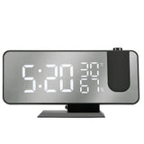 Radio réveil grand affichage avec projecteur,ecran effect miroir port USB pour l