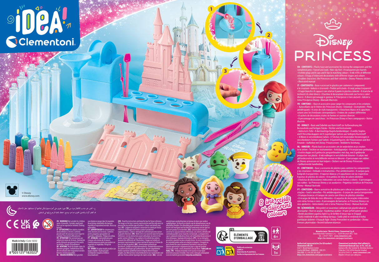 Clementoni- Atelier des stylos - Édition Disney Princesses