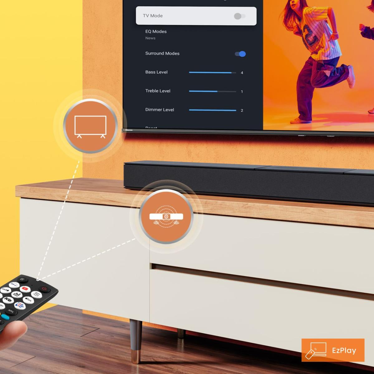 Barre de son - HISENSE - HS2000 - 2.0 Canaux - 80W - Bluetooth 5.0 - HDMI ARC