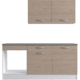 Cuisine complete OSLO - L 180cm - Chene - Plan de travail inclus