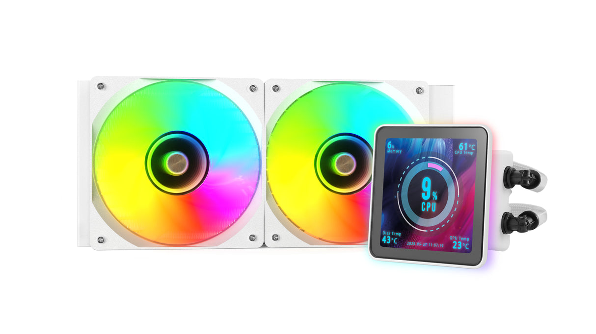 Kit Watercooling AIO Mars Gaming ML-Vision Pro RGB - 240mm (Blanc)