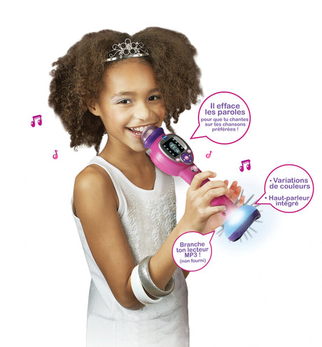 Micro Karaoké Enfant VTECH Kidi Super Star Moov' Rose - 6 ans et +