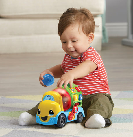 VTECH BABY - P'tit Camion Color Mix - Véhicule Interactif - Garçon - 18 mois+ - Orange - Multicolore