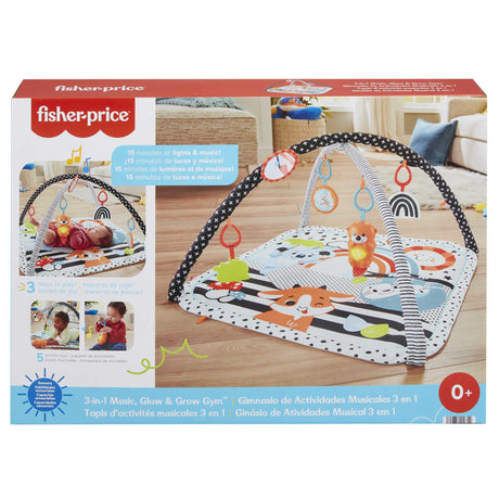 Fisher-Price - Mon Tapis d'activités 3 en 1 sensoriel - Tapis Bébé - Des la naissance HBP41