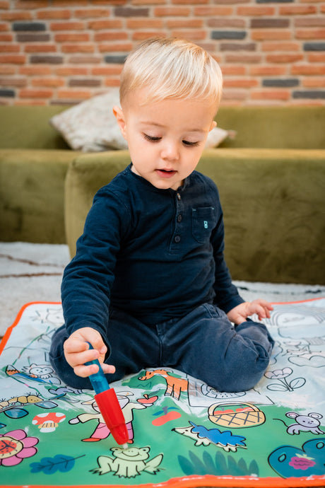 Activité créative - NATHAN - Coloréo Baby - Colorier avec de l'eau, tapis et feutre adaptés
