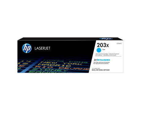Cartouche de toner cyan HP 203X LaserJet grande capacité authentique (CF541X) pour HP Color LaserJet Pro M254/M280/M281