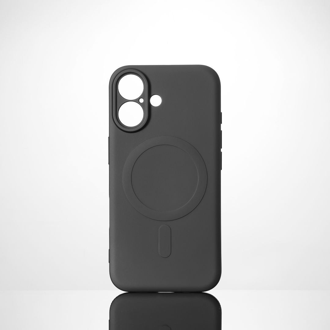 We coque de protection SILICONE APPLE IPHONE 16 PLUS Noir - Compatible MAGSAFE