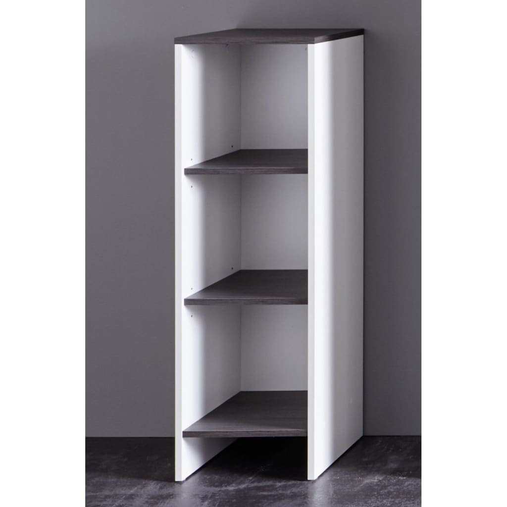 Trendteam SanDiego Bathroom Shelf White and Smoked Silver