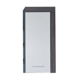 Trendteam Armoire murale de rangement Miami blanc et argenté fumé