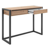 Finori Table console Denver 44 Chêne artisanal et gris anthracite