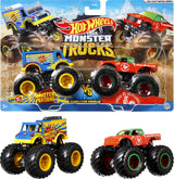 Hot Wheels - Coffret 2 véhicules Monster Truck Double Démolition  - Petites Voitures - 3 ans et + FYJ64