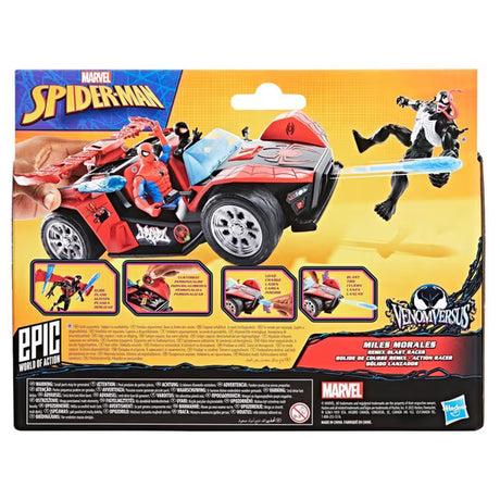 Figurine 10 cm Miles Morales Bolide de course Remix, Marvel Spider-Man VenomVersus Epic World of Action, des 4 ans