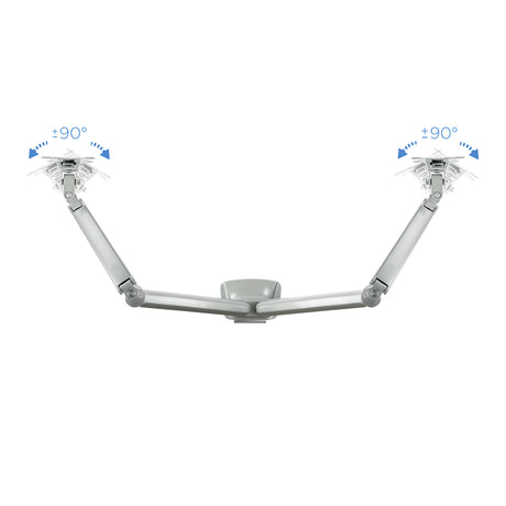 Support double-écran à fixer Tooq DB3132TNR 13"-32" (9kg max) (Argent)
