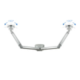 Support double-écran à fixer Tooq DB3132TNR 13"-32" (9kg max) (Argent)