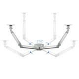 Support double-écran à fixer Tooq DB3132TNR 13"-32" (9kg max) (Argent)
