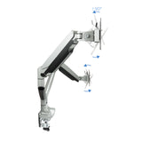 Support double-écran à fixer Tooq DB3132TNR 13"-32" (9kg max) (Argent)