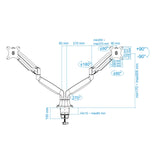 Support double-écran é fixer Tooq DB3132TNR 13"-32" (9kg max) (Argent)
