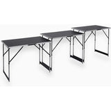 Lot de 3 tables a tapisser - MEISTER - Tables multifonctions - En aluminium - Hauteur rÈglable