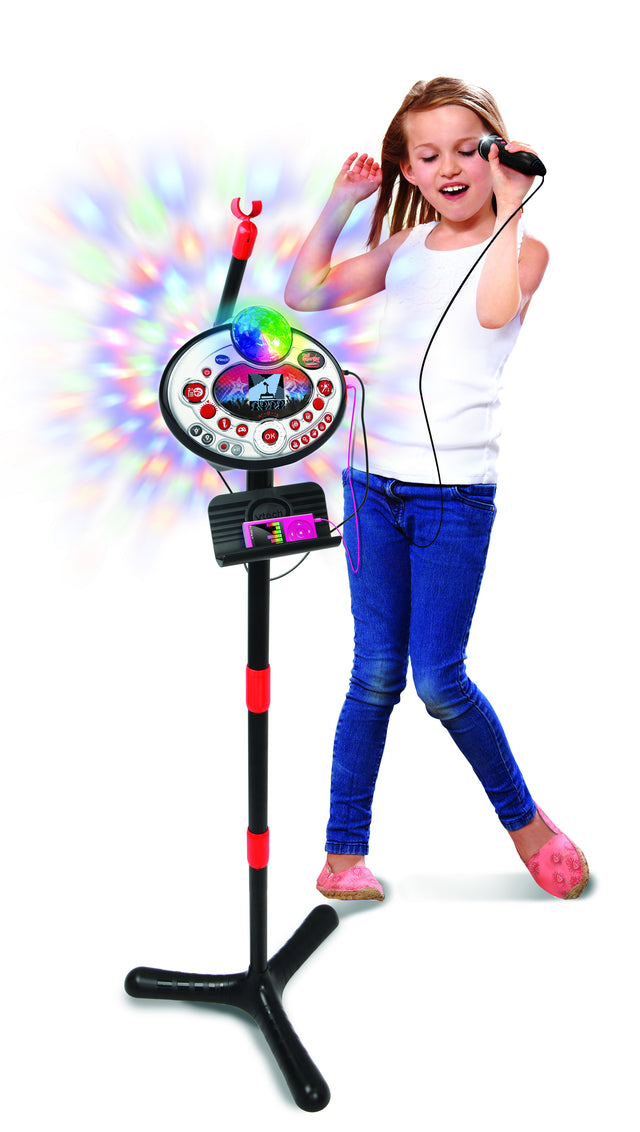 VTECH - Kidi Superstar Lightshow Noir - Micro Karaoké Enfant