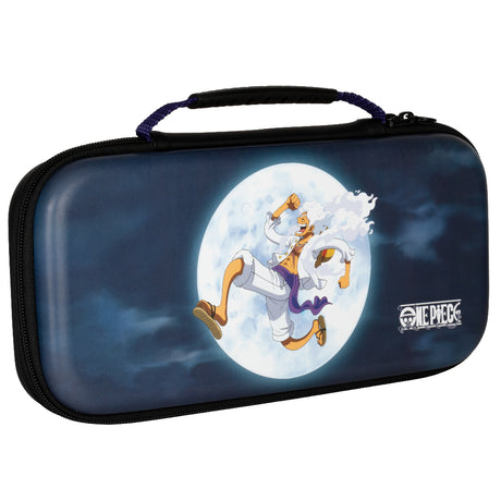 Housse de protection et transport - KONIX - One Piece Nintendo Switch 2 - Rangement accessoires - Motif Luffy Gear 5 - Bleu
