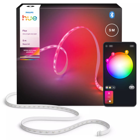 Ruban LED - PHILIPS HUE - Flux ultra lumineux - 5 metres - 4800 lm - Ambiance de couleur intérieur - Ajustable