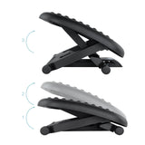 Repose-pieds réglable en hauteur et en inclinaison Tooq TQFR0603-B (Noir)