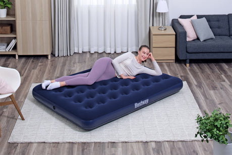 Matelas gonflable camping - BESTWAY - 2 places - 191x137x22 cm avec pompe électrique externe Powertouch
