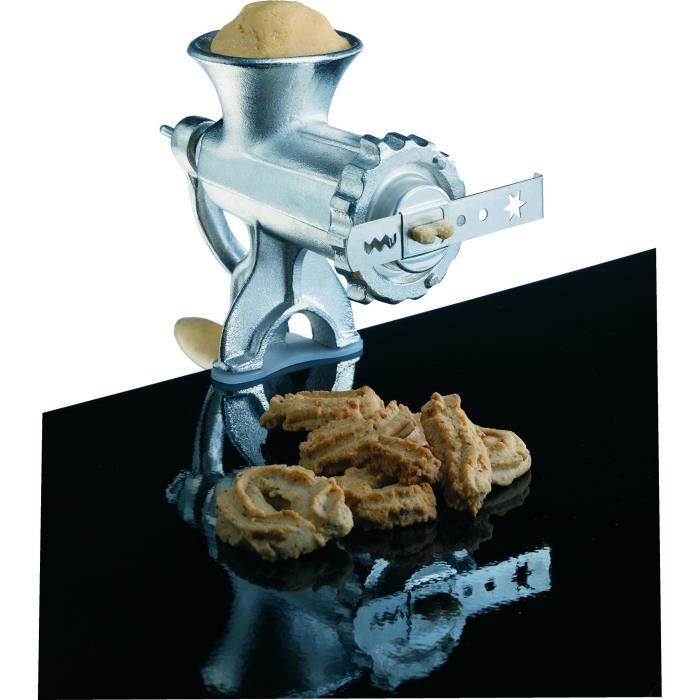 Hachoir manuel en fonte - BAUMALU - 450076 - N°8 avec accessoires pâtisserie