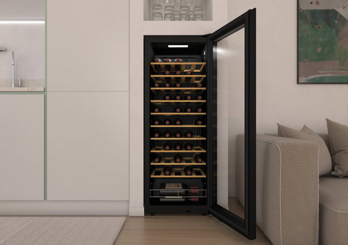 Cave a vin de service - CANDY CW 058 - 58 Bouteilles - Monozone - Connectée - 37 dB - 47,5 x 45 x 128 cm
