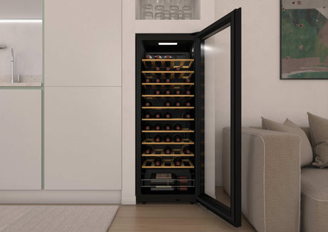 Cave a vin de service - CANDY CW 058 - 58 Bouteilles - Monozone - Connectée - 37 dB - 47,5 x 45 x 128 cm