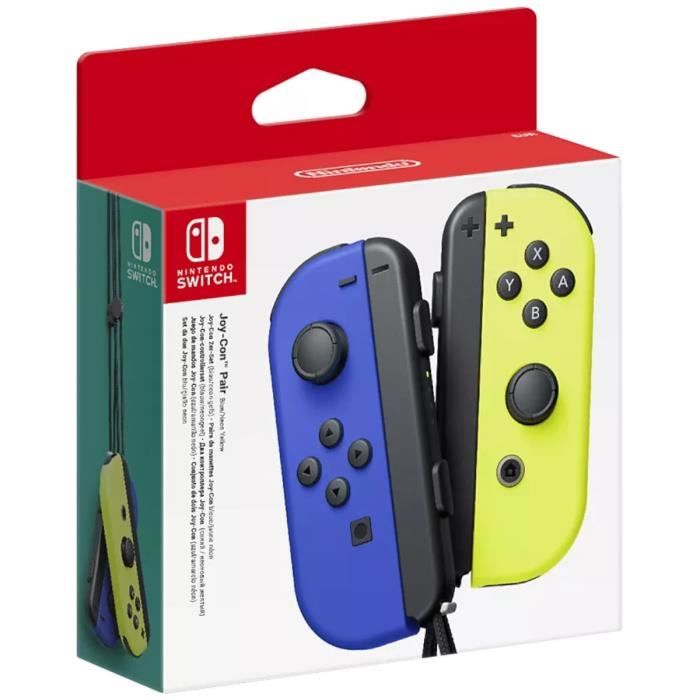 Paire de manettes Joy-Con Bleu & Jaune Néon pour Nintendo Switch