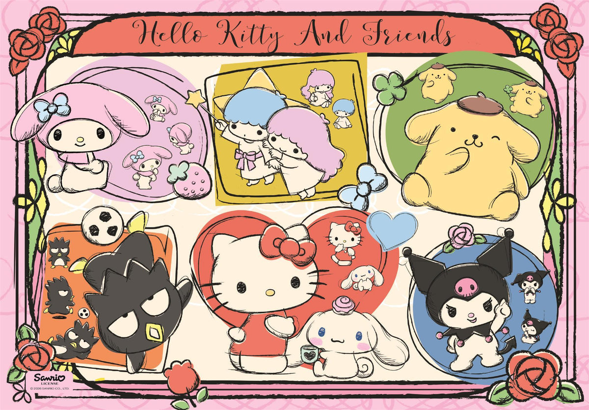 Puzzle 1000 pieces - Clementoni - Hello Kitty et ses Amis - Des 14 ans