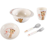 Set repas - SOPHIE LA GIRAFE - Version Kiwi - Assiette - Bol - Gobelet - Couverts bébé