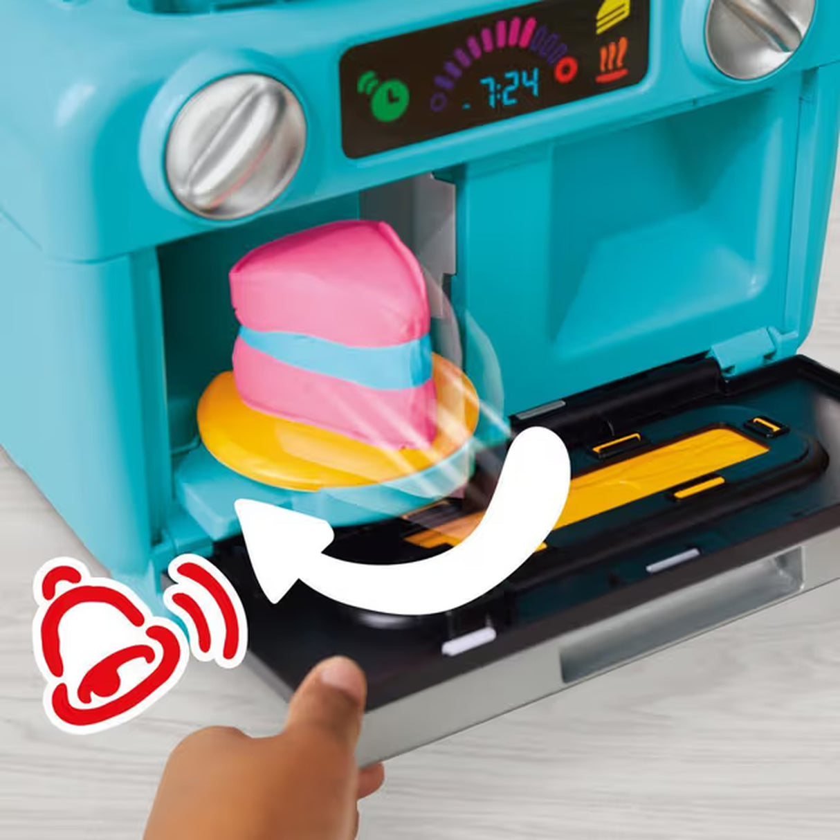Play-Doh Ma jolie part de gâteau, four jouet, accessoires de cuisine factices et 11 pots de pâte a modeler, des 3 ans